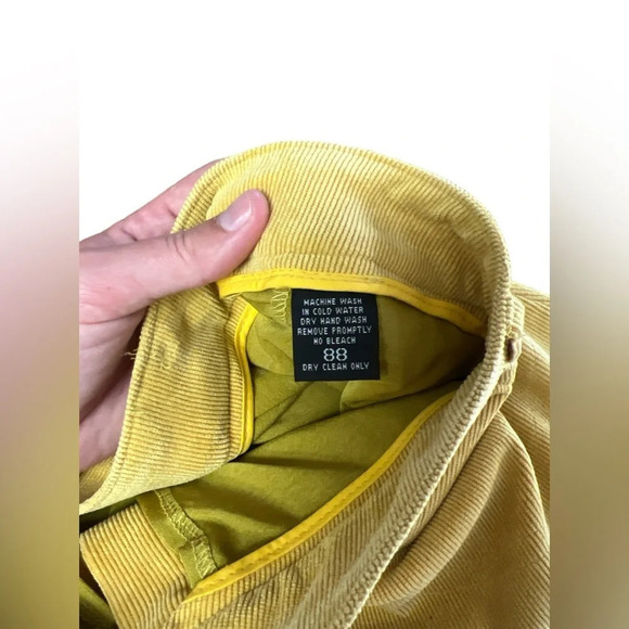 Yellow corduroy mini skirt - Picture 5 of 5